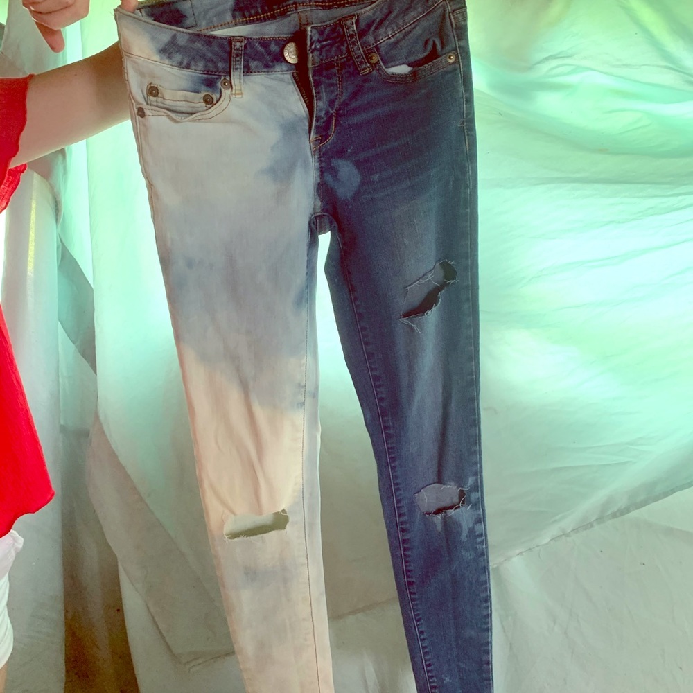 Half bleached Aeropostale jeggings